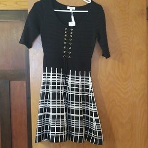 NWT Candies Lace Up Sweater Dress